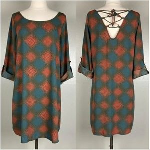 Jay's Geometric Print Blouse Size Large